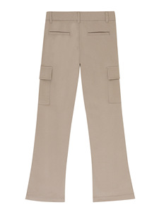 Boys Girls School Uniform Flat Front Pants in Khaki - Product Image 1