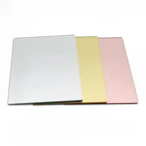 Shuohang Wholesale Double Way Acrylic Mirror Sheet Decor Wall Sticker Adhesive 2mm 3mm Gold Silver Acrylic Mirror Sheet