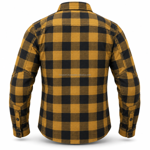 Motorbike Flannel Shirt With Kevlar Lining Designed With Comfortable Fabric Durable Construction & Flexible Fit For <b>Road</b> Riding - Product Image 3