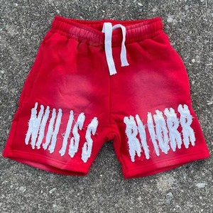 Pantalones Cortos de Algodón French Terry Hechos a Medida, Transpirables, con Diseño Único, Estampado Serigrafiado, Efecto Desgastado, Lavado Ácido, Estilo Urbano - Product Image 3