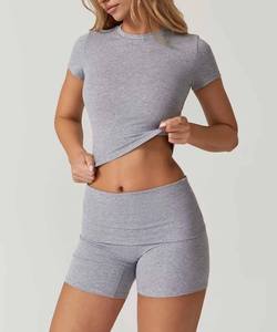 Top Corto de Punto Transpirable de Algodón/Spandex Personalizable para Mujer, Precio Razonable, Superventas - Product Image 4