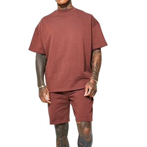 Wholesale Supply Men T Shirt and Shorts <b>Set</b> Lightweight Casual Daily Beach Wear Outfit OEM Manufacturer - Product Image 1