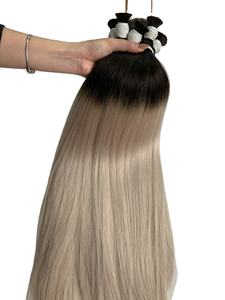 Wholesale Bulk for Ombre Dyed Remy Human <b>Hair</b> Extensions High Virgin Source Straight <b>Braiding</b> Weft Bundles - Product Image 3