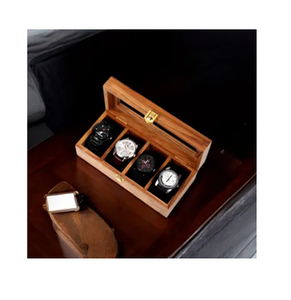 Boîte à montres en bois de manguier, qualité parfaite, forme rectangulaire, meilleur cadeau pour Noël, emballage pour montres à bas prix - Product Image 3