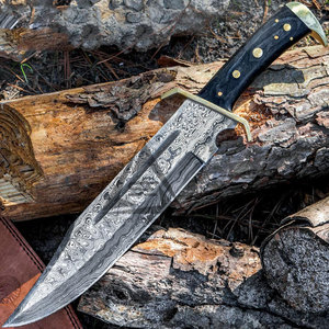 Couteaux Bowie en acier inoxydable avec manche en bois, personnalisables, pour le camping - Product Image 2