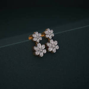 AMBER JEWELS Pendientes Unisex de Oro Sólido de 14K y Chapado en Oro de 14K, Estilo Vintage para Compromiso, Boda o Fiesta, con Diamante Cultivado en Laboratorio de Corte Brillante, Certificado IGI - Product Image 1