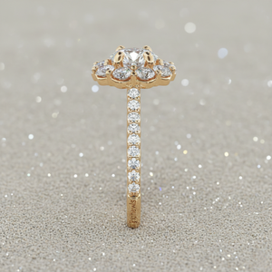 แหวนเพชรชุบโรสโกลด์สำหรับชุดง่ามที่ได้รับการรับรองความรักของ Stonewels - Product Image 3