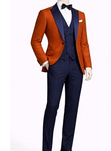 Custom Made ROYAL SPORTS Mustard Formal Men Business Suits Outdoor Wedding Fashion Dress Pant Coat Tuxedo Suit Wholesale OEM ODM - Product Image 2