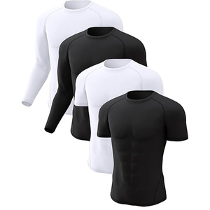 Custom Logo Men Rash Guard <b>Compression</b> T <b>Shirt</b> Short Sleeve Swim <b>Shirt</b> UV Protection Wholesale Bulk Supply - Product Image 3