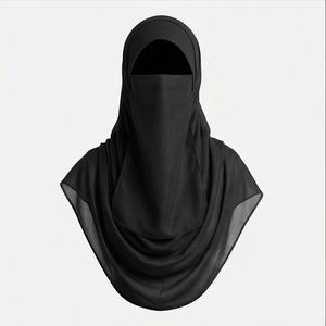 Pañuelo Grande de Seda Chifón Liso para Mujer Musulmana, Hiyab de Moda Islámica, Turbantes Transpirables y Suaves para Ramadán - Product Image 1