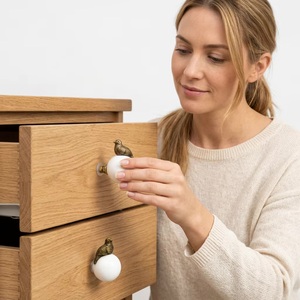 Resin Wood Metal Bird Perched Cabinet <b>Knob</b> & Drawer Handle Modern Design for Bedroom Kitchen Home Office Furniture - Product Image 3