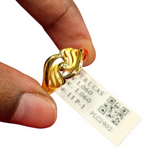 22K Solid Gold <b>Ring</b> for Women Traditional Indian Swirl Design Handcrafted Pure Gold <b>Finger</b> <b>Ring</b> Fine Jewelry for Wedding - Product Image 1
