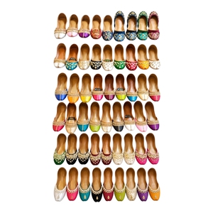 Zapatos Planos de Mujer Khussa Jutti Morados Bordados con Cuentas, Punta Cuadrada, de Cuero Genuino, Estilo Bailarina, para Todas las Temporadas - Product Image 5