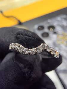 Elegante Anillo de Diamantes de Oro Blanco de 14K, Anillo de Boda Sencillo, Joyería de Compromiso, Brillo Intenso, Diseño Clásico, Perfecto para Ocasiones Especiales - Product Image 3