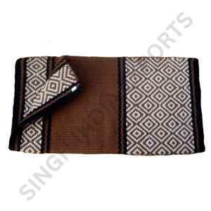 Manta de lana de Nueva Zelanda para silla de montar, almohadilla para caballo estilo western, absorbente de impactos, contorneada, transpirable, duradera, con forro polar, OEM - Product Image 3