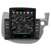 Radio para Auto de 9.7 Pulgadas, Unidad Principal Estéreo para Auto, GPS, Carplay, Android Auto, Reproductor de DVD con Botones para Honda Fit Jazz GE GP 2007-2014