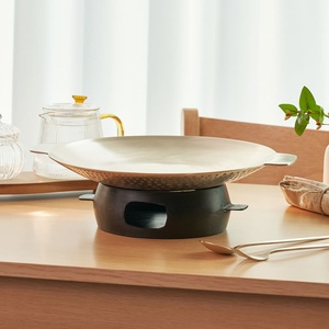 NOBBAN Premium Coréen Bangjja Yugi Plaque de cuisson Bulgogi BBQ à feu direct 13,4 pouces, Artisanat en laiton traditionnel d'Anseong, Compatible avec les plaques de cuisson - Product Image 3