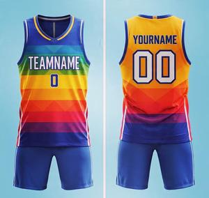 Uniformes de baloncesto de último diseño para hombre, conjuntos personalizados con nombre y número del equipo, uniforme deportivo de baloncesto a la venta en línea - Product Image 2