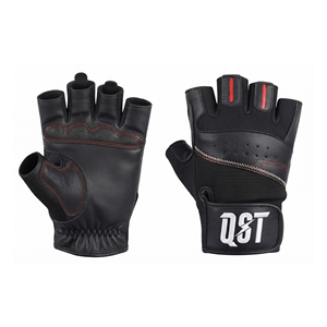 Gants de musculation demi-doigts en cuir, respirants et rembourrés, pour la gym, personnalisables avec logo OEM ODM, qualité supérieure - Product Image 1