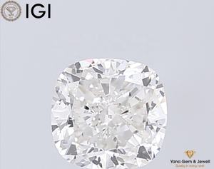 IGI Certified 1.51 CARAT <b>Square</b> <b>Cushion</b> Cut F Color VS1 Clarity CVD Lab Grown Diamond Perfect for Custom Pendant Gift - Product Image 1