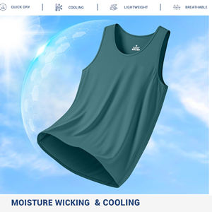 Camiseta Deportiva Ultraligera y Transpirable de Malla de Poliéster, Absorbente de Sudor, con Aberturas Laterales en los Brazos, para Correr y Hacer Ejercicio en el Gimnasio - Product Image 5