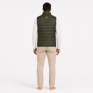 men <b>puffer</b> <b>vest</b> <b>jacket</b> with insulated padding and durable outer material providing comfortable warmth for hiking camping travel - Product Image 5