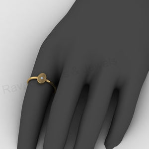 แหวนแต่งงานแบบซ้อนได้ ทำด้วยมือ เงินแท้ 925 ประดับเพชร CZ รูปไข่ 6x8 มม. ชุบทอง 18k ดีไซน์เรียบหรู เหมาะสำหรับผู้หญิง เป็นของขวัญสำหรับงานปาร์ตี้ - Product Image 5