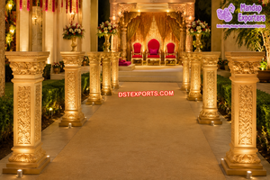 Fabricant et exportateur de mandap de mariage de style Grand Haveli pour les mariages indiens de luxe, mandap tendance, prix de gros, léger - Product Image 2