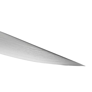 Couteau à désosser et à fileter de 6 pouces en acier Damas, lame courbée avec manche en bois Pakkawood blond pour désosser, tailler et trancher le poisson et la viande - Product Image 2