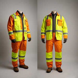 Combinaison de sécurité en promotion en ligne, combinaison haute visibilité, prix usine, vêtements de travail, logo personnalisé, combinaison résistante - Product Image 5