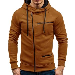 Latest Casual Men's Hoodie with Puff Printing New Fashion Winter Zipper Hoodie Plain Dyed - Product Image 1