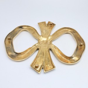 New Arrival Golden Oriental Bow <b>Trivet</b> Custom Shape Table Decoration Metal Accent Piece - Product Image 2