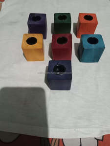 Support à bougie artisanal en bois, décoratif, pour la maison, les événements, la décoration d'hôtel, au meilleur prix, artisanat, porte-bougie en résine - Product Image 2