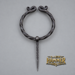 Broche en Forma de S Forjado a Mano, Pin Decorativo de Metal para Ropa, Accesorio de Disfraz de Estilo Histórico - Product Image 2