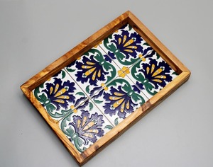 Bandeja de madera para servir, diseño clásico, superficie pulida lisa, ideal para servir comida, bebidas, aperitivos, cocina, comedor - Product Image 4