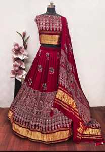 Conjunto de Lehenga Choli con Estampado Ajrakh Premium y Dupatta, Ropa Étnica Tradicional para Mujer - Product Image 2