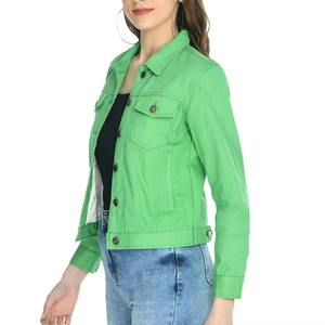 Chaquetas Vaqueras de Mezclilla para Mujer, Diseño OEM Personalizado, Talla Grande, Manga Larga, Cierre de Botones, con Bolsillos - Product Image 2