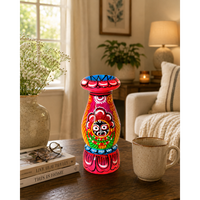 Vase décoratif artisanal traditionnel d'Orissa, peint à la main, authentique, représentant le Seigneur Jagannath, en pachitra, vente en gros