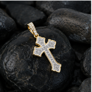Colgantes de Cruz de Jesús Personalizados de Oro Sólido 10K con Diamantes de Moissanita, Estilo Hip Hop Moderno, Joyería Religiosa Cristiana Brillante, Regalo - Product Image 5