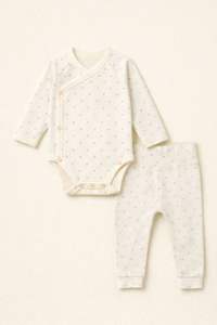 JALBEBE Set Neonato Unisex Ecologico Lavabile con Chiusura a Bottoni per Tutte le Stagioni Tutina a Maniche Lunghe e Leggings in Morbido Cotone - Product Image 2