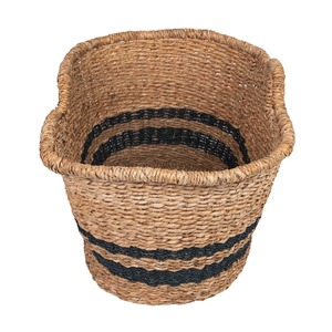Oval seagrass <b>basket</b> with integrated handle Handmade <b>Storage</b> <b>Basket</b> Wholesale eco-friendly Made in Vietnam - Product Image 4