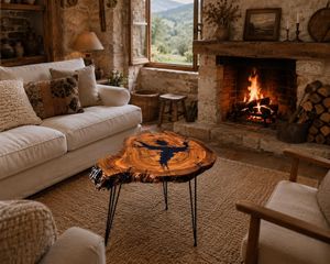 Nightfall Live Edge <b>Coffee</b> <b>Table</b> Midnight Canyon Resin <b>Table</b> Shadow River Accent <b>Table</b> Heritage Burl <b>Epoxy</b> <b>Coffee</b> <b>Table</b> - Product Image 4