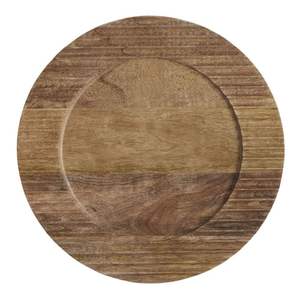 Platos de Madera de Mango Natural, Platos Redondos de Madera para Servir la Cena, Bandeja Rústica Decorativa para Mesa, Vajilla para Bodas, Hoteles y Fiestas - Product Image 3