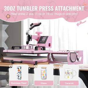 Pressa a Caldo 12 x 15 Pollici con Rotazione a 360 Gradi per Trasferimento Termico su Tumbler da 30 oz e Stampa su Magliette - Product Image 2