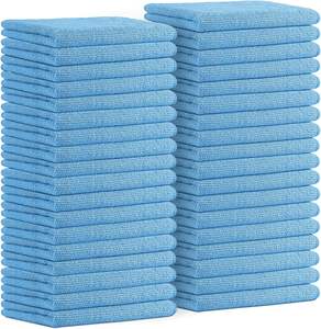 Woven Microfiber <b>Cleaning</b> <b>Cloths</b> (Value Pack 36) 16" X 16" Highly Absorbent Quick-Dry Lint-Free Reusable Kitchen Towels - Product Image 1