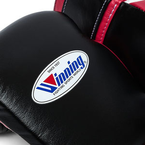 Gants de boxe professionnels en cuir véritable avec fermeture Velcro, noirs et roses, avec support de poignet, doigts entièrement protégés, personnalisables pour l'entraînement - Product Image 3