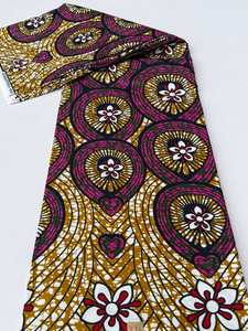 Tela de Algodón Estampada con Cera Africana, Diseño Personalizado para Coser Vestidos Tradicionales de Etiopía - Product Image 2