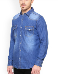 Camisas de Mezclilla Personalizadas de Manga Larga para Hombre, Ropa Casual de Moda, Camisas de Mezclilla de Algodón para Hombre, Multicolores - Product Image 5