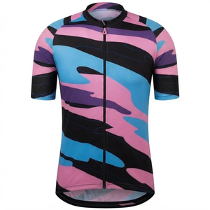 Jersey de Ciclismo Personalizado al por Mayor, Ligero, Elástico, Unisex, de Manga Corta, Transpirable, de Secado Rápido, con Estampado por Sublimación - Product Image 1
