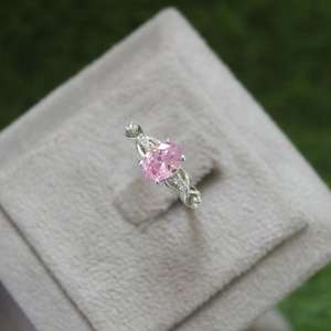 Anillo de Compromiso Vintage de Plata de Ley 925 Chapado en Oro de 18K con Zafiro Rosa de Corte Ovalado Certificado por IGI, Piedra de Nacimiento de Septiembre - Product Image 2